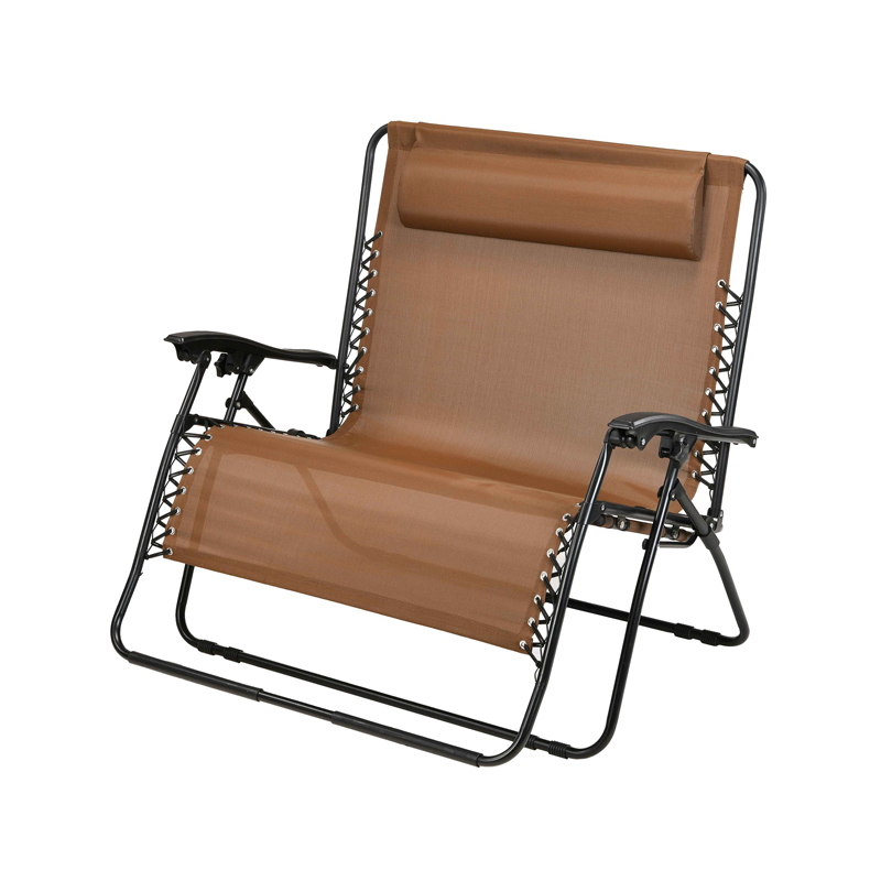 Summer Beach Outdoor Double Textilene Fabric Folding Rocking Chair